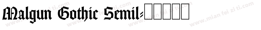 Malgun Gothic Semil字体转换